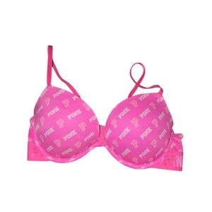 PINK Victoria's Secret Wear Everywhere Super Push Up Bra Size Size 34C